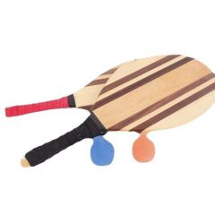 原木拼色沙滩拍，实木海滩球拍 beach racket